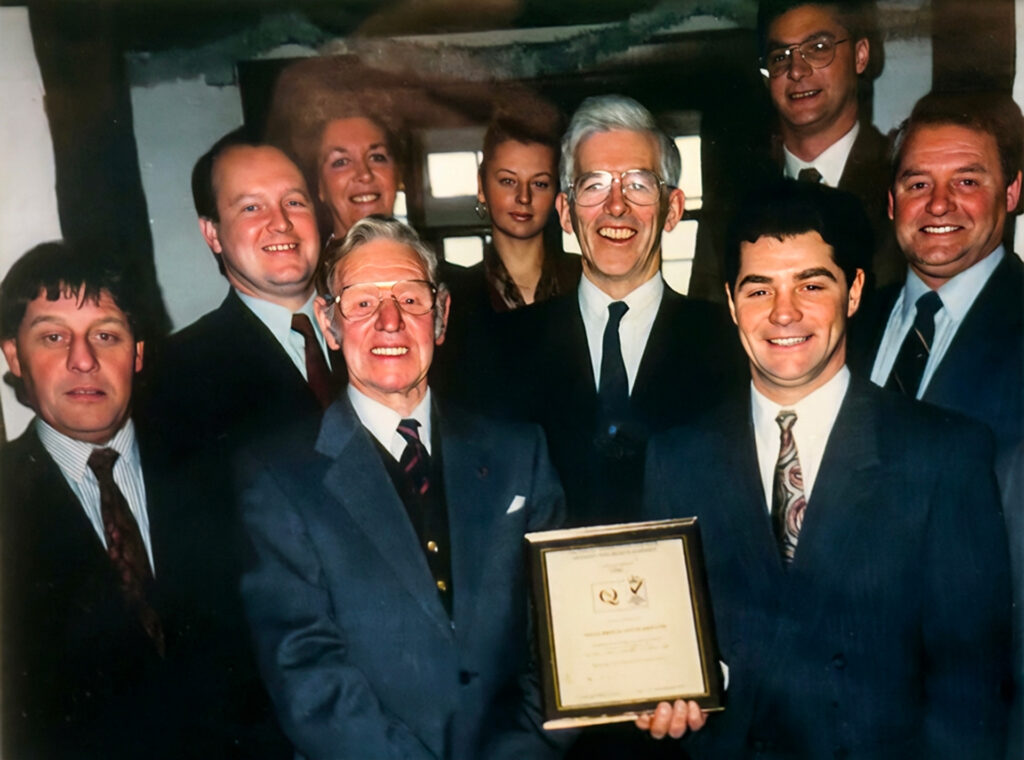 James Smith with niecies Kirsten and Lauren, their father Mathew on the left, John and Ewan Smith during an after work catchup at Crummoc