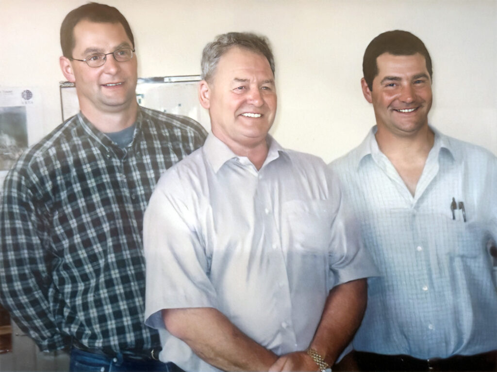 John Smith, Colin Smith with James Templeton on his retirement year 2003